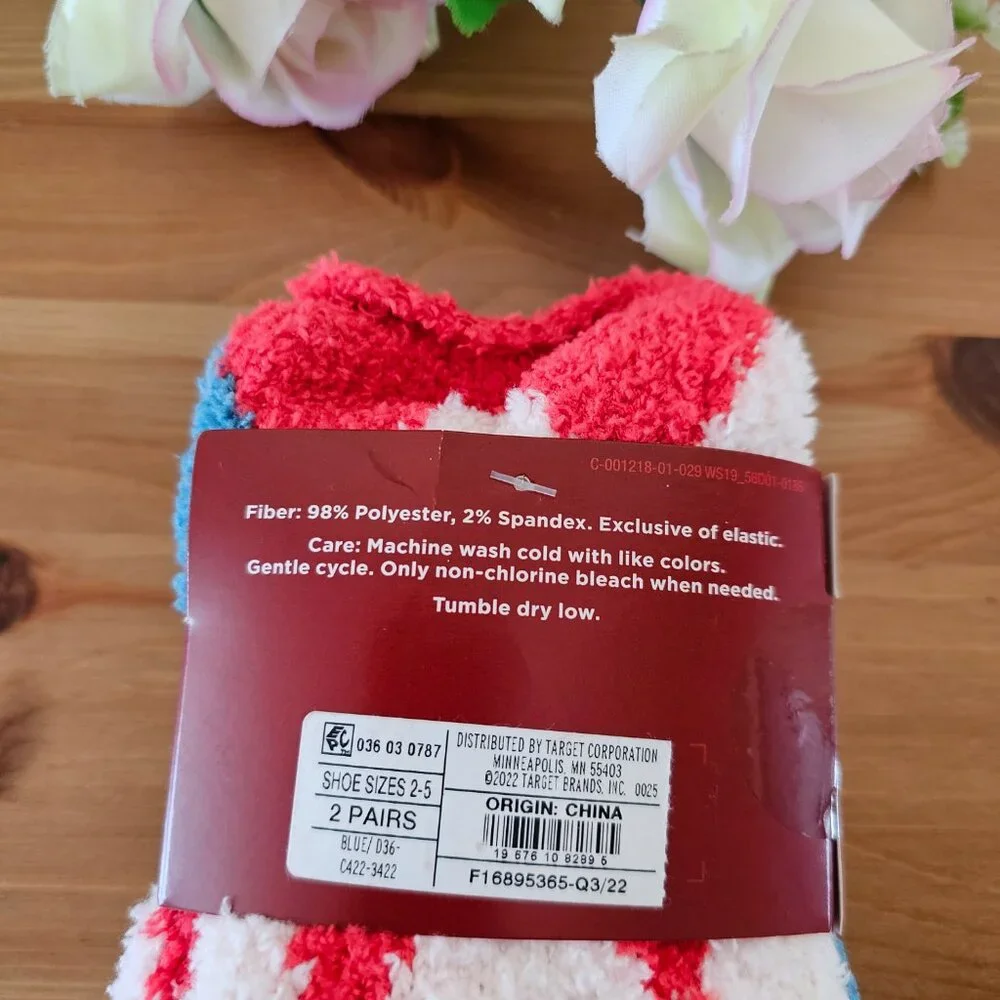 Wondershop - kids super soft crew socks 2 Pairs size M/L shoe sizes 2-5